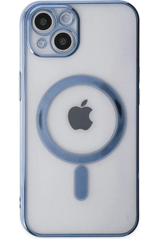 Newface Apple iPhone Uyumlu 14 Plus Kılıf Magneticsafe Lazer Silikon - Glblseme - 39 Sierra Blue