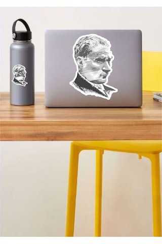 Atatürk Mustafa Kemal Atatürk Sticker - Araba Oto Motosiklet Karavan Laptop Sticker - 00618 60X44 Cm