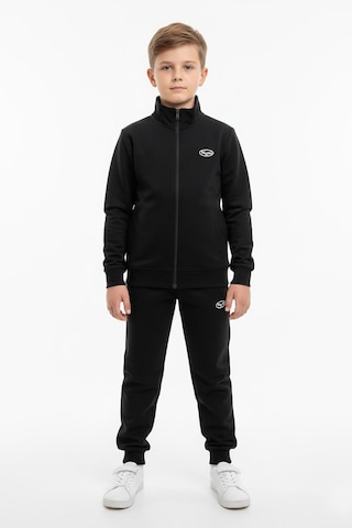 New Kids Fermuarlı Cepli Çocuk Unisex Eşofman Takımı-90928 Siyah