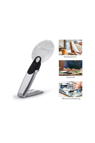 Lemestar Led Aydınlatmalı Taşınabilir Büyüteç - 20x/30x Büyütme Oranı İle Kolay Okuma Ve Düşük Işıkta Görüş