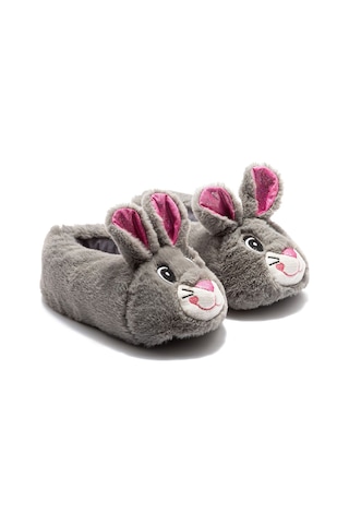 Twigy Nara EE0541 Kadın Hayvanlı Panduf Gri 36/41 Gri