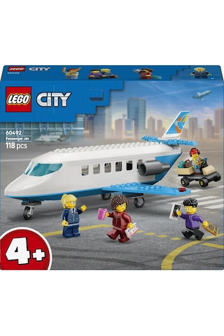 LEGO® City Yolcu Jeti 60492 - 4 Yaş ve Üzeri Çocuklar için 4 Minifigür İçeren Yaratıcı Oyuncak Yapım Seti (118 Parça)