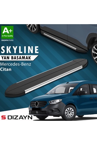 S-dizayn Mercedes Citan Skyline Krom Yan Basamak 193 Cm 2012-2021 A+ Kalite