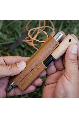 Elmpaly 3 Parça Acil Çakmağı Seti Magnezyum Çubuğu Çakmak Taşı Kesici Kampçılık Doğada Hayatta Kalma Altın