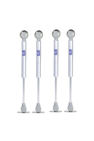 Kalite Dolap Gazlı Kapak Makas Piston 4 Lü Set Frenli 100n Gri