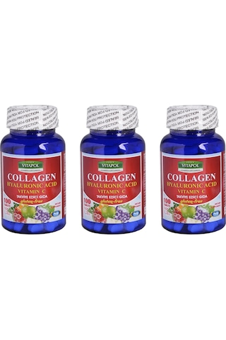 Vitapol Collagen Hyaluronic Acid Vitamin C 3 Kutu 300 Tablet