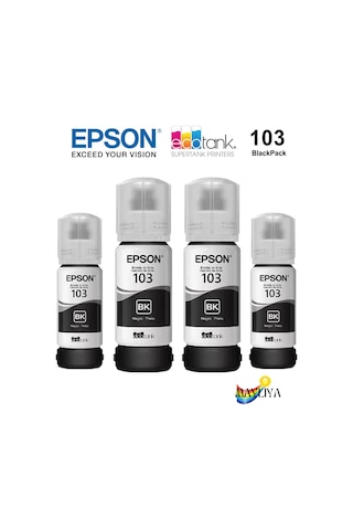 Epson 103 EcoTank L3150 Uyumlu Siyah Mürekkep Seti