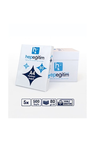 A4 Fotokopi Kağıdı 80gr 1 Koli 5 Paket 2500 Sayfa 1 Koli