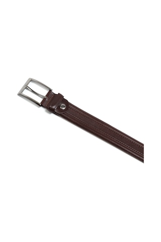 Kahve Erkek F-734-42 Grande Arsel Deri Klasik Kemer Genişlik 3.5 Cm