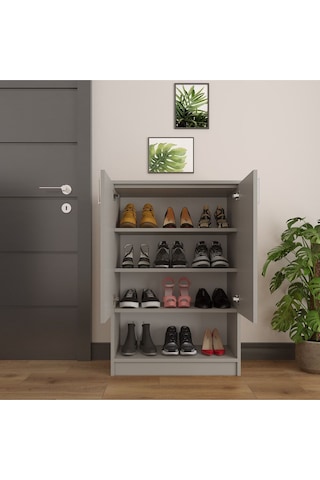 Asra Trend %100 Mdflam Kül Gri Ayakkabılık A-03 Çok Renkli