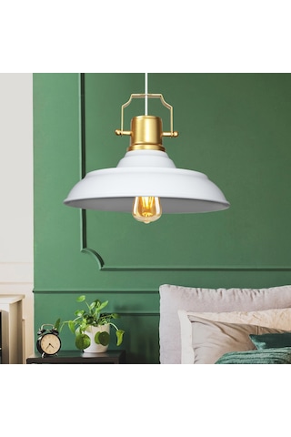 Homing Retro Gold Üst Detaylı Beyaz Metal Sarkıt Ayd-3642 Beyaz