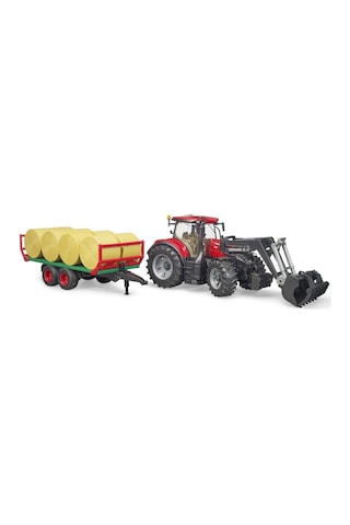 Bruder Case Ih Optum300Cvx Kepçeli Traktör & Balya Römorku