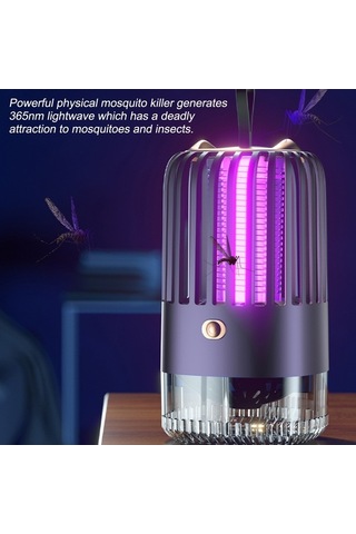 Fortunelane Ev İçi Mosquito Killer: 360 Işık & Turbo Emme & Güçlü Öldürme, Görünür Depo, Beyaz