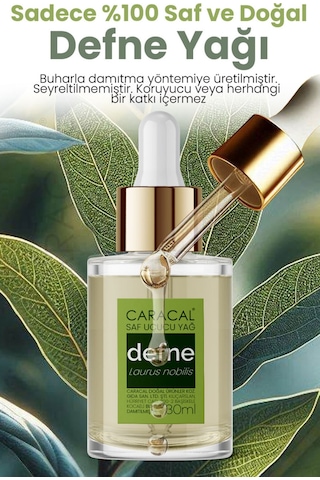 Caracal Defne Yaprağı Uçucu Yağı Doğal %100 Saf Defne Yağı 30ml 30 ML
