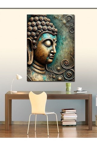 Kanvas Tablo Buda Sanatı Heykeli 50cmx70cm