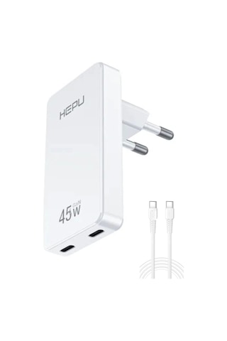 Hepu Hp-c33 Yeni Nesil 45w Gan 2 X Typ-c Pd Şarj Adaptörü