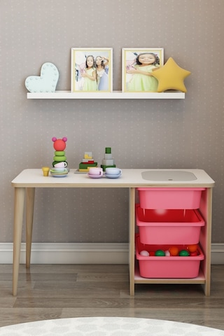 Moniev Çocuk Çalışma Masası Oyun Ve Etkinlik Masası Pmb Pembe