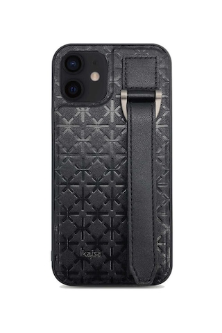 Kajsa Apple Uyumlu iPhone 12 Kılıf Kajsa Neo Clasic Serisi Mono K Strap Kapak ZORE-216633