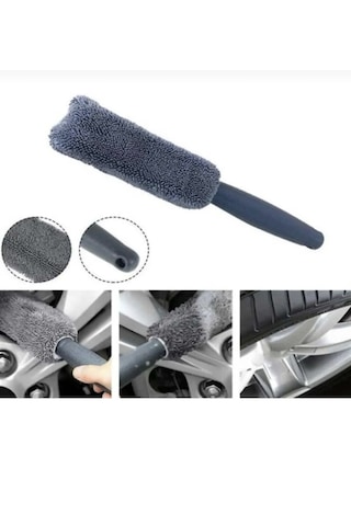 Profesyonel Mikrofiber Jant Temizleme Süngeri Fırçası Bezi Saplı