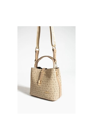 Just Polo Kadın Orijinal 4 Bölmeli Lüks El & Omuz Çantası Shoulder Bag Ebat: 25x25 Cm Vizon