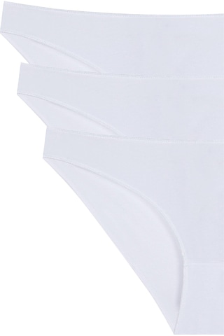 New Lilla 10010 3'lü Slim Bikini Külot Paketi Beyaz