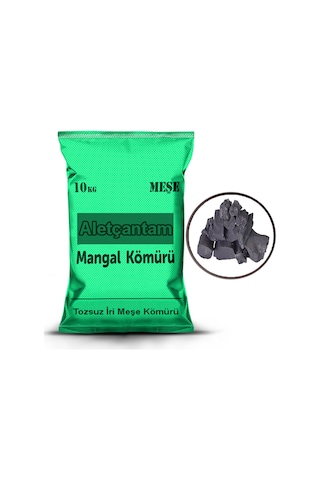 Aletçantam Mangal Kömürü Tozsuz Büyük İri Taneli Çuval Meşe Kömür 10 Kg