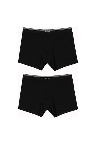 Eros Büyük Beden Likralı Toparlayıcı Doğal Pamuklu Azo Test Onaylı Compact 2li Erkek Boxer Siyah