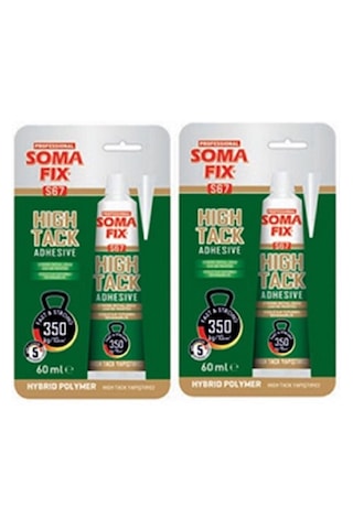 2 Aset Somafix 60 Ml Beyaz High Tack Hızlı Çok Amaçlı Suya Dayanıklı Korniş Yapıştırıcı