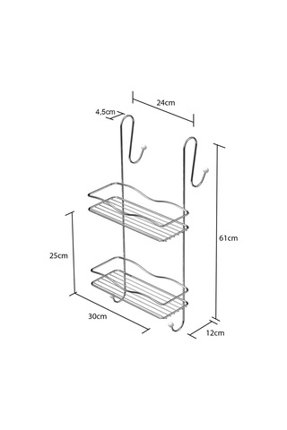 Tekno-tel Bk062 2 Katlı Duş Rafı Sabunluk, Krom Çok Renkli
