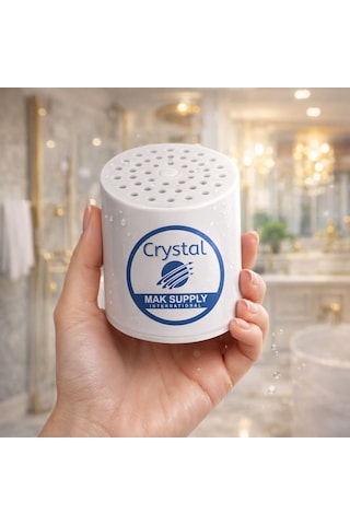 Crystal 15 Aşamalı Duş Filtrenin Yedek Kartuşu Beyaz