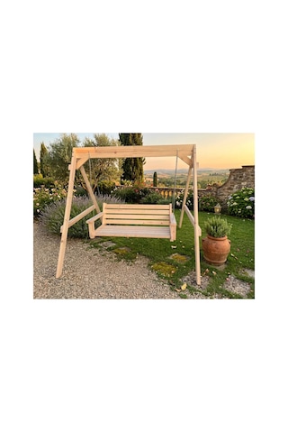 Natural Ağaç Ladin Salıncak Geniş Ölçülü Kalın Taşıyıcı Ayak 4.6 Cm X 10 Cm Ahşap