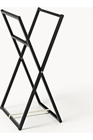 Katlanır Metal Banyo Havlu Askılığı Siyah