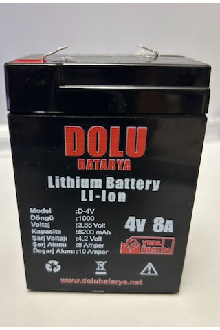 4 Volt 8 Amper Lithium Akü