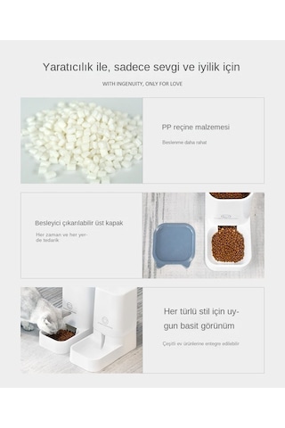 Eastmeeetwest 2 Parçalı Otomatik Evcil Hayvan Yemek Ve Su Kabı Seti