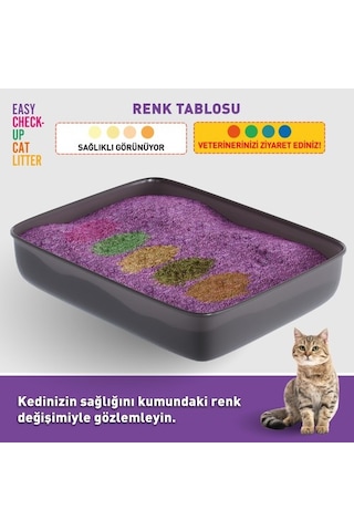 Metapet Renk Değiştiren Akıllı Kokusuz Doğal Topaklaşan Bentonit Kedi Kumu 1 KG