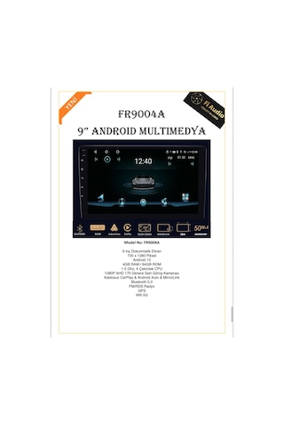 Fi Audio Tablet Multimedya 9 İnç Dokunmatik Ekran Androıd 13 4+64 Gb - Wifi 5g