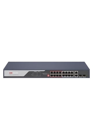 Hikvision DS-3E0318P-E(C) 16 Port 225 W Full PoE 10-100 2X Uplink - 2X SFP Yönetilemez Switch