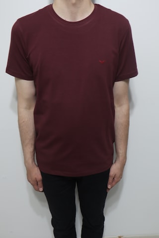Santa Dmctekstil Erkek 2675 Düz Spor Kesim Rahat Kalıp Bisiklet Yaka Basic T-shirt Bordo
