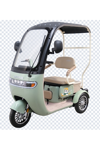 Arora Rüzgar Pro 650 W 60 V 20 AH 3 Tekerlekli Elektrikli Motosiklet Yeşil
