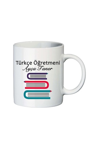 Türkçe Öğretmeni Isimli Öğretmenler Günü Hediyesi Kupa Bardak
