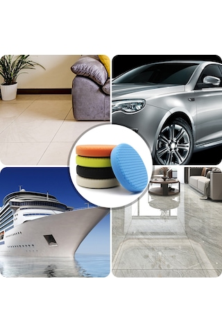 Yifomall 5'li Araba Cila Pedi Seti - 6,5 İnç Otomobil Ve Yatlar İçin Parlatma & Çizik Giderme