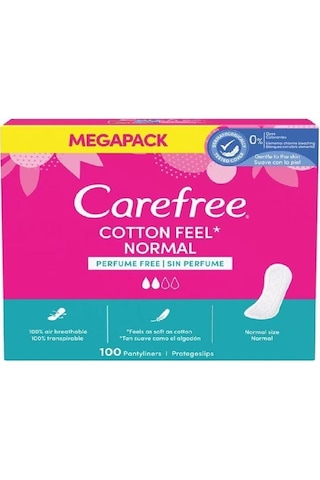 Carefree Cotton Feel Normal Parfümsüz Günlük Ped 100'lü