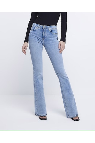 Lavajeans Kadın Yüksekbel Ispanyol Paça Pantolon Buz Kar1122 Buz Mavi