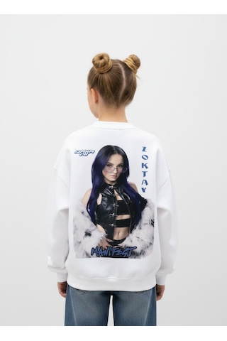 Seabubbles Manifest Zoktay Kız Çocuk Sweatshirt BEYAZ