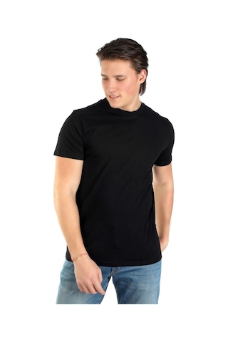 Lee Cooper Erkek Baselo O Yaka T-shırt 242019 Siyah
