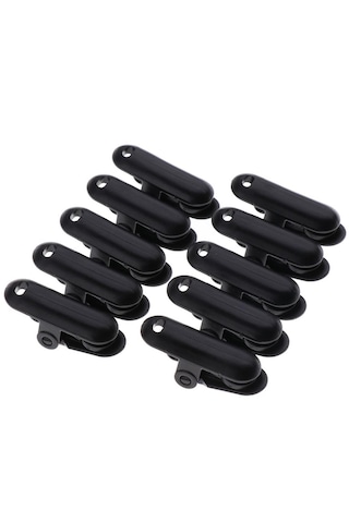 Homyl 10 Parça Plastik Kravat Acil Tente Seti Tarp Siyah Siyah