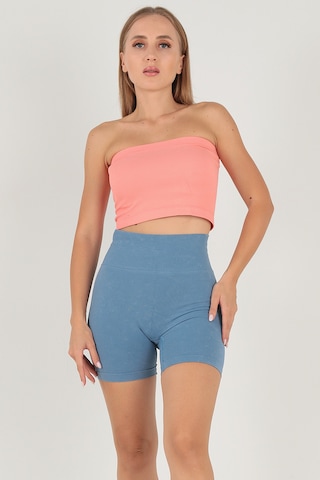 Doremi Seamless Normal Bel Kısa Kadın Tayt mavi