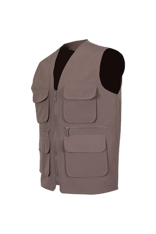 Erkek Keten Yelek Kahve Renk Normal Kesim Rar01306 Kahverengi