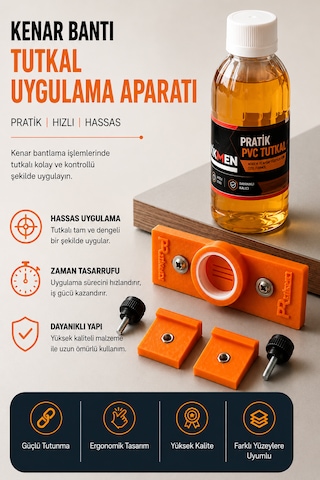 Kenar Bandı Tutkal Uygulama Aparatı Turuncu