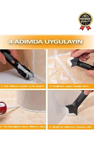 Çok Amaçlı Mutfak Banyo Fayans Derz Silikon Temizleme Kazıyıcı Sıyırıcı Ve Uygulayıcı Aparat 6 Parça